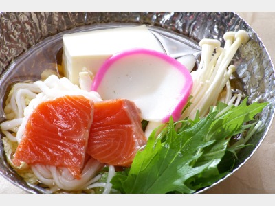 きのこ･鮭･蒟蒻うどん鍋