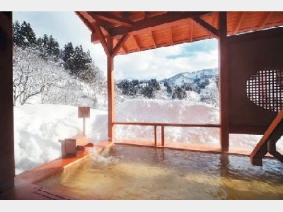 星の湯　露天風呂　冬