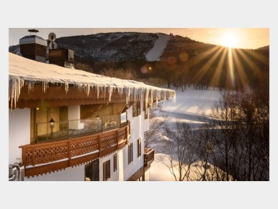 （冬）地上4Fからの美しい夕日を眺めながら