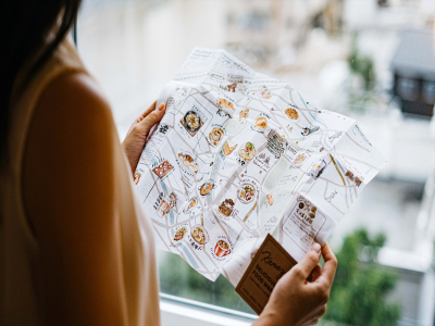 【10：30予定を決定】オリジナル飲食店MAPをお渡ししております