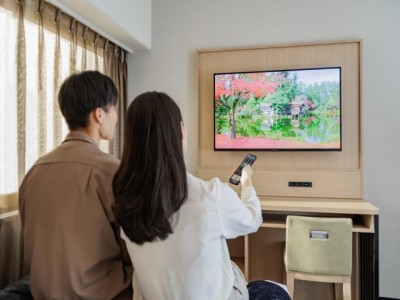 【リニューアル】スタンダードツイン（滞在イメージ）広さ17.8㎡/ベッド幅110～120㎝