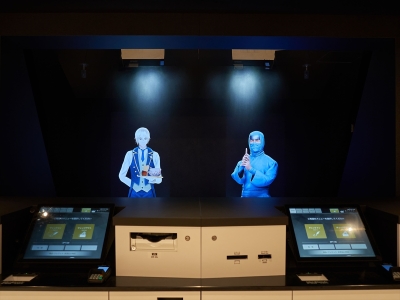 光のホログラムが皆様をお出迎え（画面はイメージです）