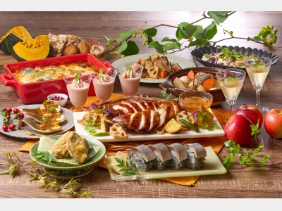 ２５年９月～２６年２月夕食バイキング集合イメージ　実際の提供メニューと異なる場合があります。