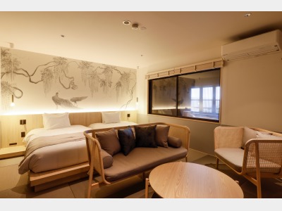 露天風呂付客室「孔雀殿・羽伸Cタイプ」／一例