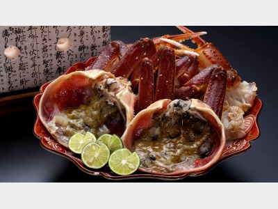 味噌がグツッ、身がプクッで食べ頃！炭火でいただく絶品【焼き蟹】イメージ