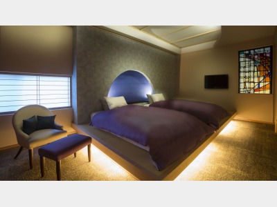 【天然温泉100％露天風呂付き和洋デラックス・禁煙】679号室（きら）客室の一例