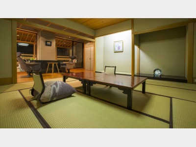 【露天風呂&モダンリビング付き特別室】657号室（びゃくじゅ）客室の一例