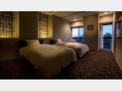 【抗酸化陶板浴付き和洋デラックス・禁煙】676号室（あまた）客室の一例