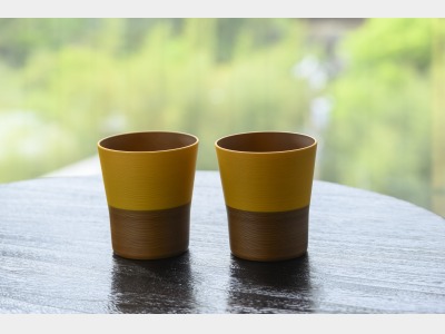 山中塗のカップをご用意しております