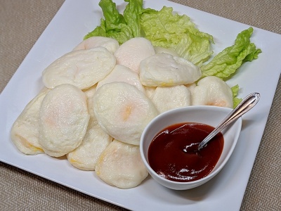 朝食一例：目玉焼き風たまご