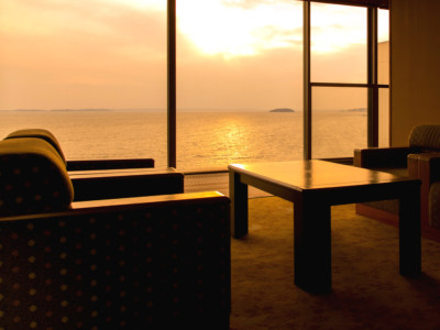 ラウンジからの夕景