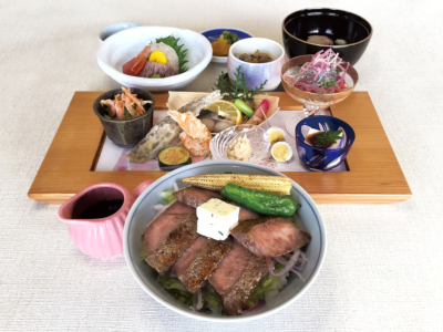 逸点豪華主義　 みかわ牛A５ランク　ステーキ丼御膳