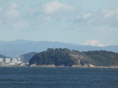 西浦半島から見えた富士山