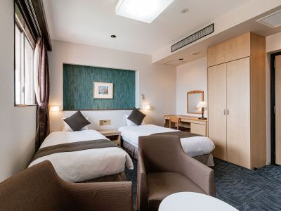 スタンダードツイン（バス付）【22平米】【建物側】