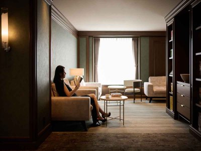 【6階 宿泊者専用ラウンジ】ごゆっくりお過ごしください。