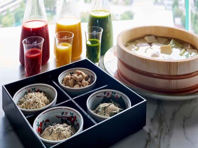 【エスパシオフロア専用ラウンジ】朝食　「ウェルネス」をテーマに、発酵食品を取り入れたメニュー