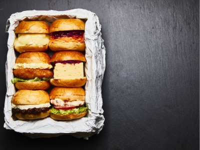 【ランプライトブックスカフェ】 ミニバーガー　※イメージ