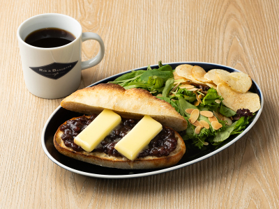 ◆【宿泊者限定】朝食サンドウィッチセット（チップス・サラダ・ドリンク付）小倉バター◆