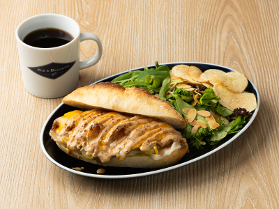 ◆【宿泊者限定】朝食サンドウィッチセット（チップス・サラダ・ドリンク付）リブローストポーク◆