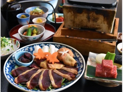 絶品野鴨と飛騨牛の鉄板焼料理イメージ