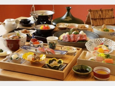 飛騨牛を使用した和食会席／一例