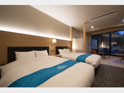 デラックスルーム露天風呂付(夜)