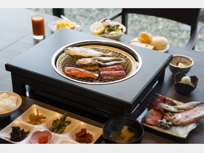 朝食ブッフェ盛り付け例