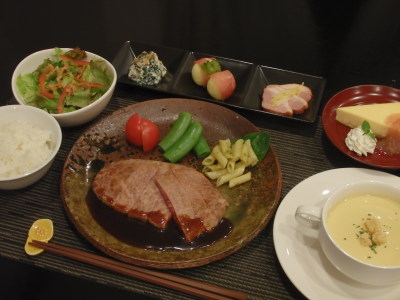 ステーキディナー