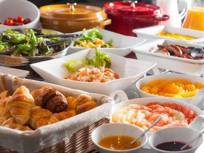 □朝食□旬の食材・手作りを大切にした和・洋メニュー。感染症対策万全のビュッフェ形式でお楽しみ下さい