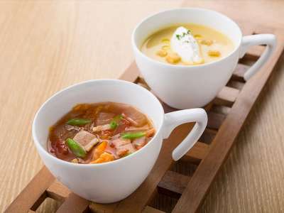 □朝食□体が芯からほっこり温まる、季節のスープもご用意しています。