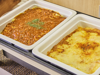 朝食ビュッフェ｜あたたかい洋食メニューも充実しています。