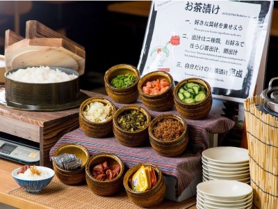 【朝食】お茶漬けコーナー（西利の京漬物「すぐき」や「しば漬」など9種類のお茶漬け）