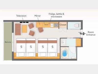 プレミアムクアッド（禁煙）32 平米（1名～4名）
