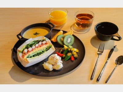 エビとスクランブルエッグ