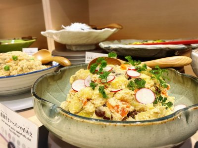 【朝食】おばんざいの一例です。