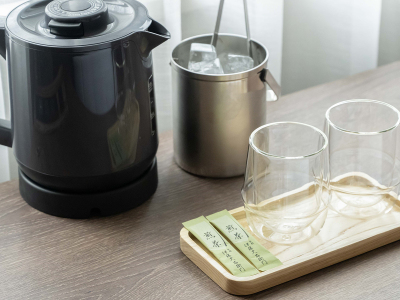  電気ポット・アイスペース・グラス・緑茶スティック