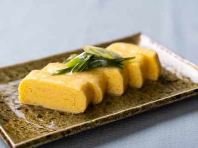 【朝食】九条ネギの出し巻き卵