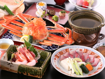 カニ会席(夕食一例）