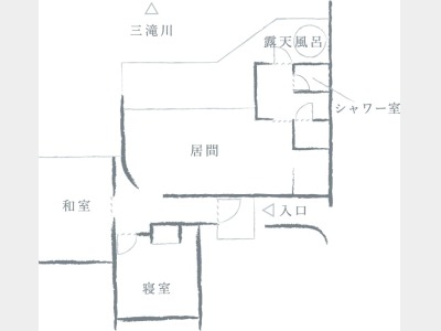 客室イメージ　ヴィラ「白露」平面図