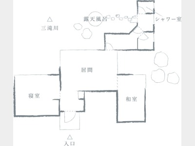 客室イメージ　ヴィラ「石ろう」平面図