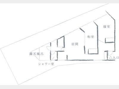 客室イメージ　ヴィラ「颯木」平面図