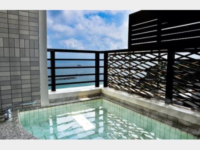 客室露天風呂一例（温泉ではありません）