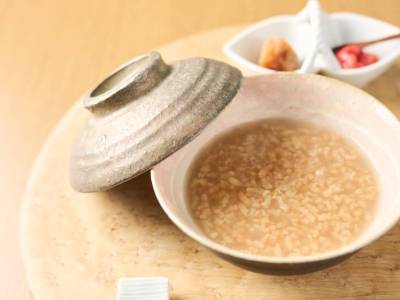 朝食：バイキング_茶粥