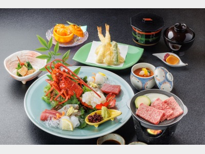 伊勢海老と熊野牛会席