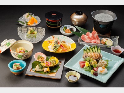 熊野牛とあわびの特別会席