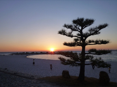 白浜の夕陽