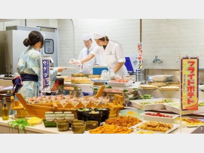 【夕食バイキング】和歌山食材に加え、ステーキやお寿司、天ぷらなど盛りだくさんの和洋中バイキング