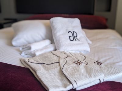 ガウン　貸出棚にてご用意しております。