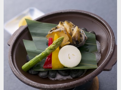 【日本海】松花堂　陶板　あわび