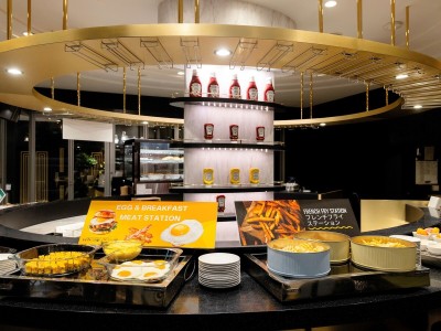 【朝食】選べるハンバーガー付きハーフビュッフェ